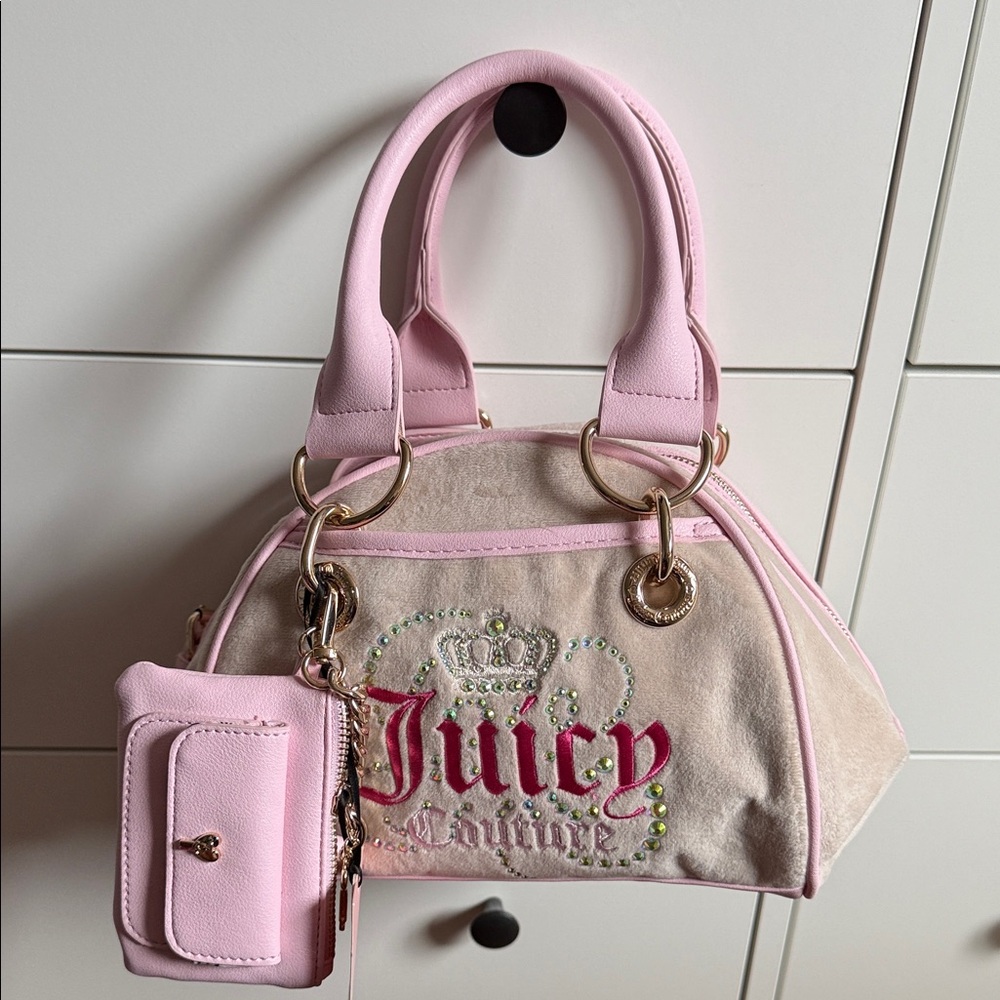 Juicy Couture Pink and Beige Satchel